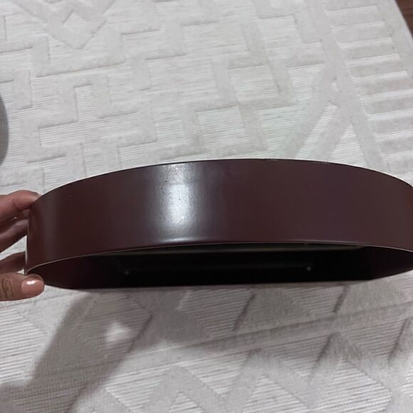 Maroon Wall Mirror with Shelf Pocket - Picture 3 of 7